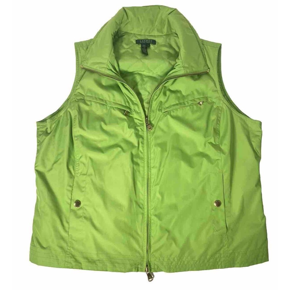 Lauren Ralph Lauren Lime Green Vest Plus Size Womens Size 2X All Seasons Vest